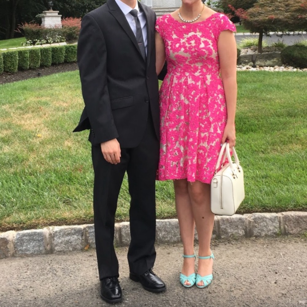 Pink overlay dress